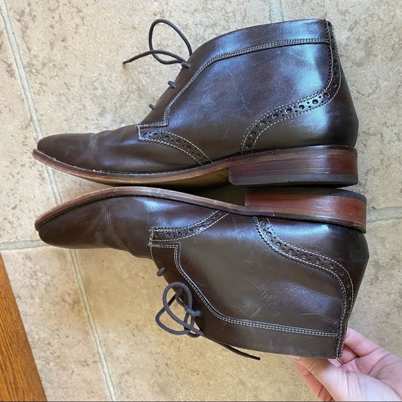 Florsheim Chukka Round Toe Leather Boots Lace Up Shoes Size 11 main image 7